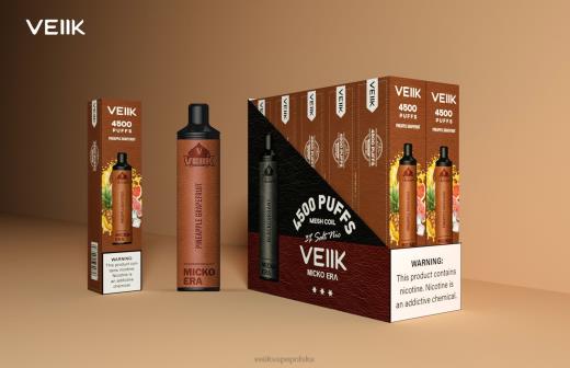 VEIIK Micko Era 4500 dawek jednorazowych 30 mg PF00R6 VEIIK Vape Micko Q Polska grejpfrut ananas